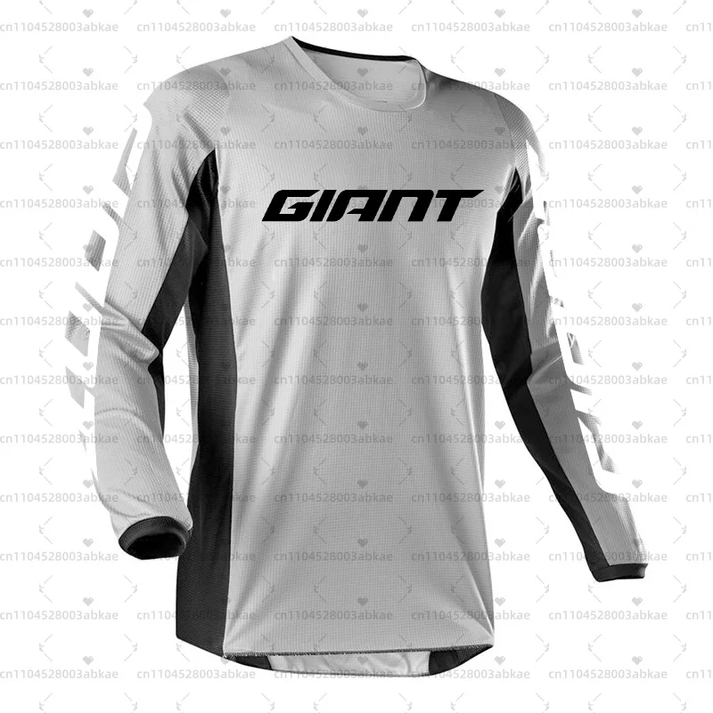 Giant Motocross downhill jersey, cycling breathable, fast drying, casual sports, round neck long shirt MTB mountain bike T-shirt image 5