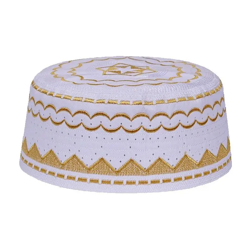 Topi Doa Pria Islam Bordir Katun Muslim Ramadan Yahudi Kippah Homme Topi Timur Tengah Arab Turban Saudi Uae Cap
