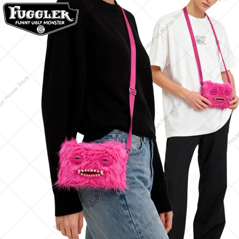 Newest Original Fuggler Ugly Teeth Monster Plush Toys Crossbody Bag Kawaii Fuggler Funny Screech Peluche Doll Shoulder Bag Gifts