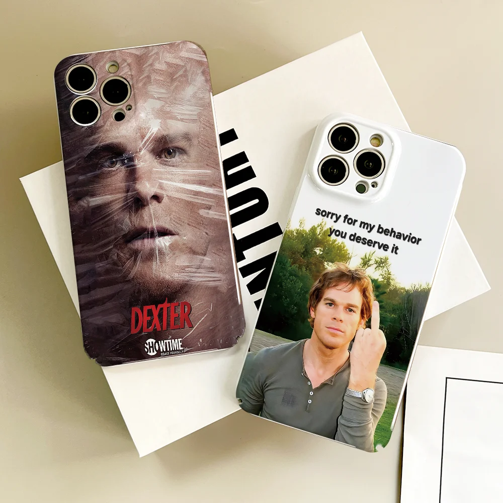 

HOT TV D-DexterES morganS phone case FUNDA For IPhone 16 15 14 13 12 11 Plus Pro Max Mini Precise Hole Matching Film Covers