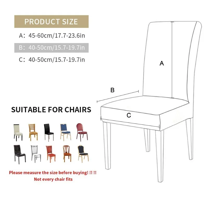 6 Pieces Family Chair Covers Spandex White Wedding Backrest Chair Cover for Hotel Banquet Dining Party Office Chair Slipcover