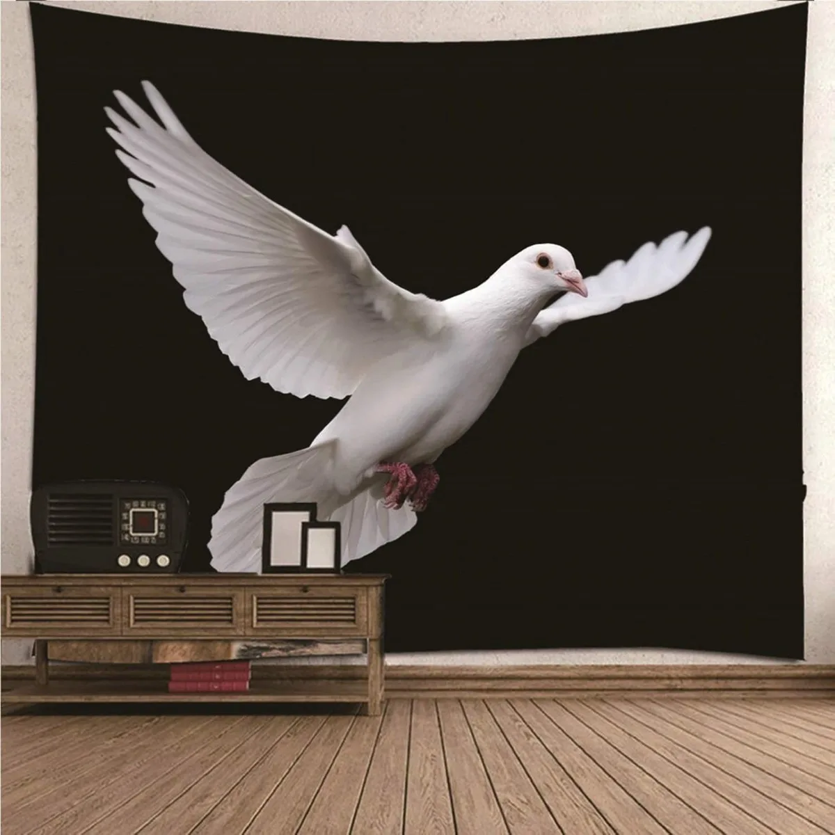 White Dove Animal Theme Digital printing polyester wall tapestry suitable for use in living rooms bedrooms offices bars party