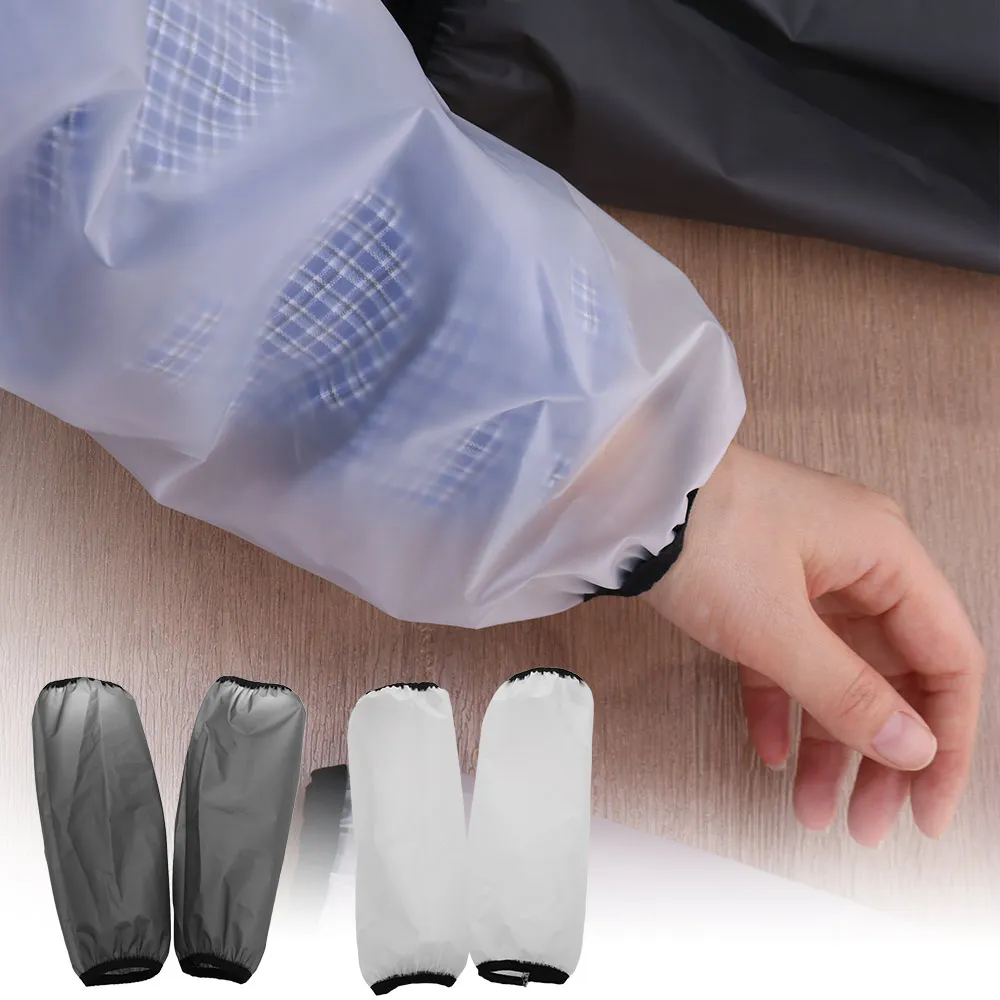 Elastic Cuffs Waterproof Oversleeves Waterproof Design TPU Arm Sleeves Covers Oilproof Protection Arm Protector