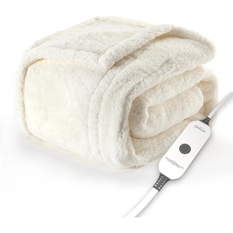 Foot Pocket Heated Throw Electric Blanket, 50