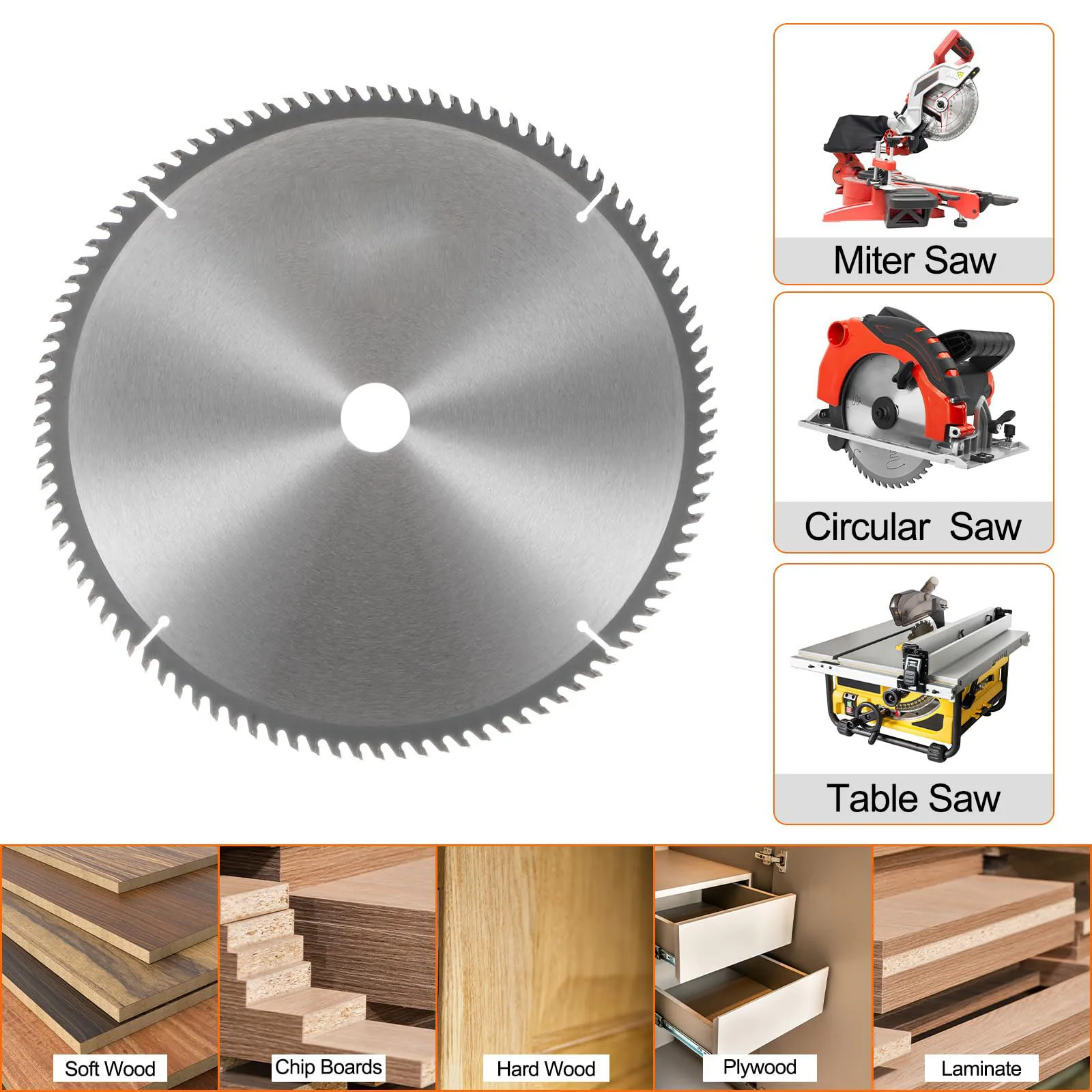 شفرة منشار دائري من سبيكة رافورد مقاس 12 بوصة 100 سنًا عالية الجودة لقطع وتقليم الخشب الناعم والخشب الصلب للأغراض العامة