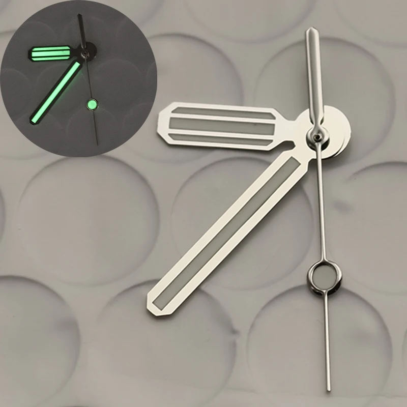 NH35 ساعة الأيدي تناسب 7S26 NH35 NH36 4R35 4R36 ساعة حركة ميكانيكية أوتوماتيكية C3 ساعة يد مضيئة خضراء أجزاء مجددة