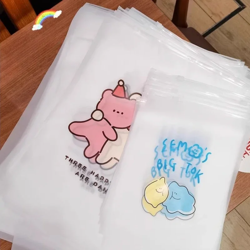 Ins Clear Storage Bags EVA Waterproof Separate Bags for Travel Cute Cartoon Bear Rabbit Clothing Shoes Underwear Organizer Bags