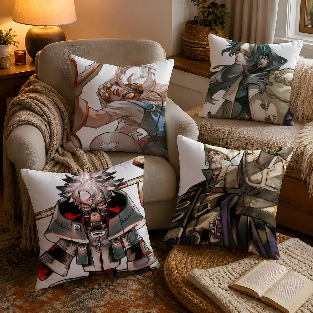 Anime G-Gachiakuta Pillow Case Soft Plush Cushion Cover Double Print and Invisible Zipper for Sofa Home Car Use