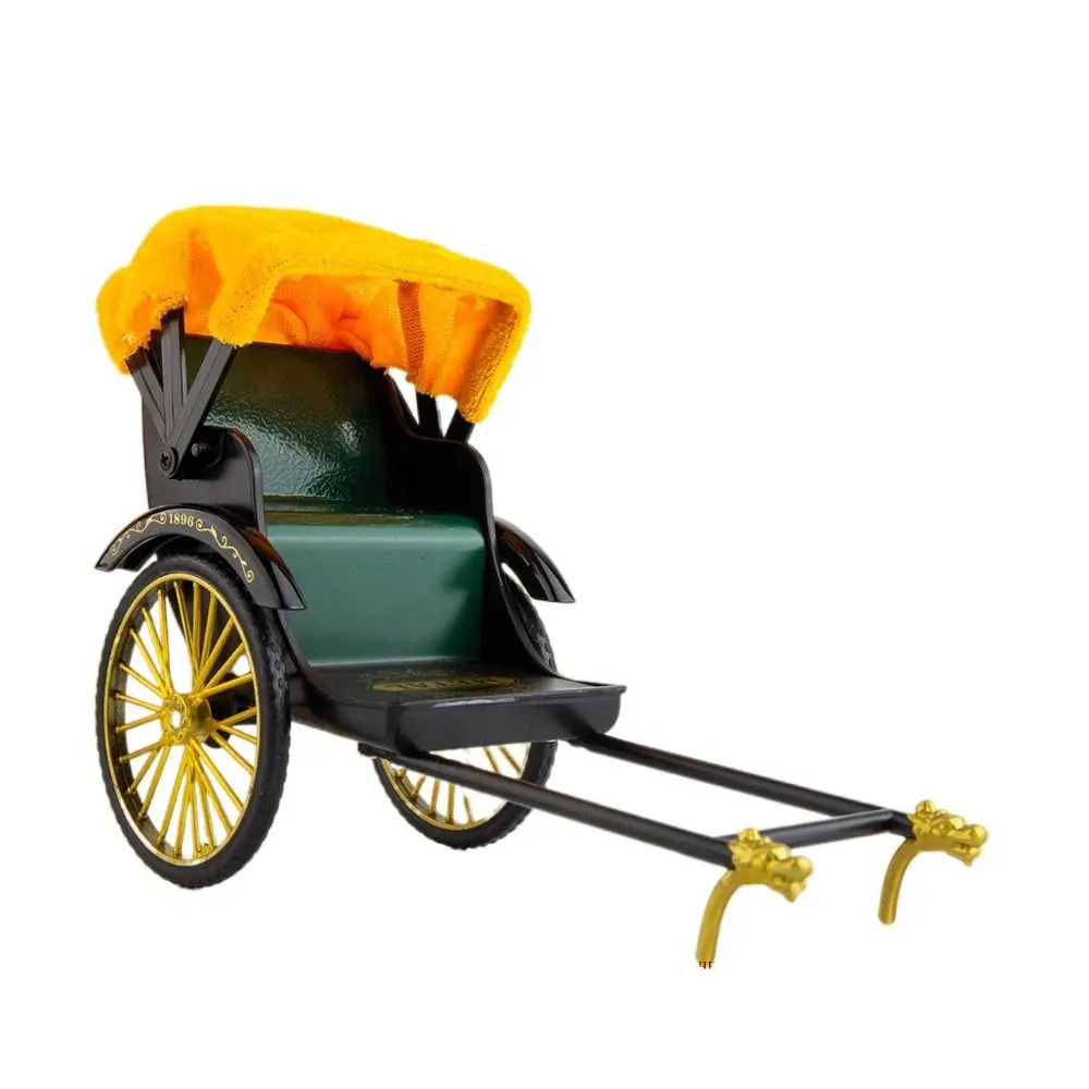 AliExpress NONE Vintage Classic Tricycle Model Three Wheeled Metal Diecast Simulation Tricycle Handicraft 1:12 Bike Miniature Model