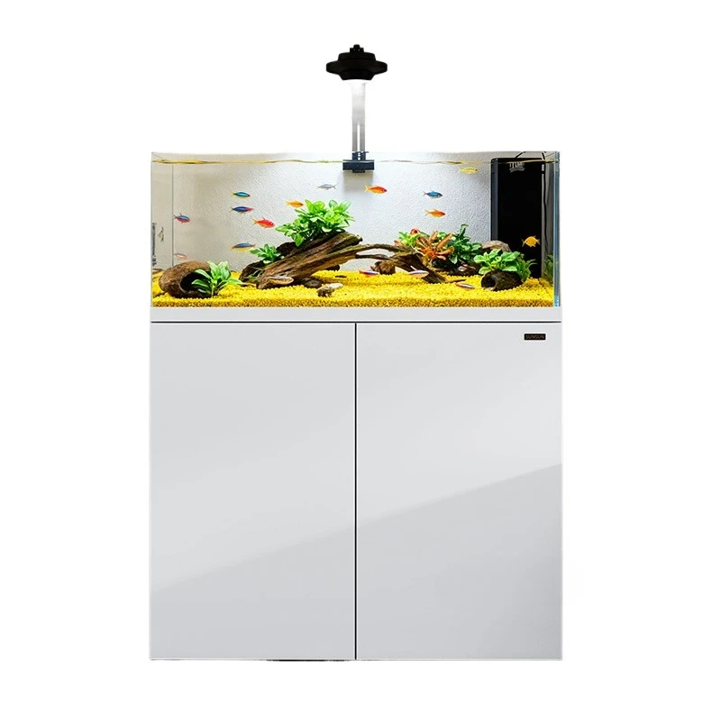 

2025 new original ecological stream tank, living room landscaping large and medium-sized alloy ultra-white glass bottom filter