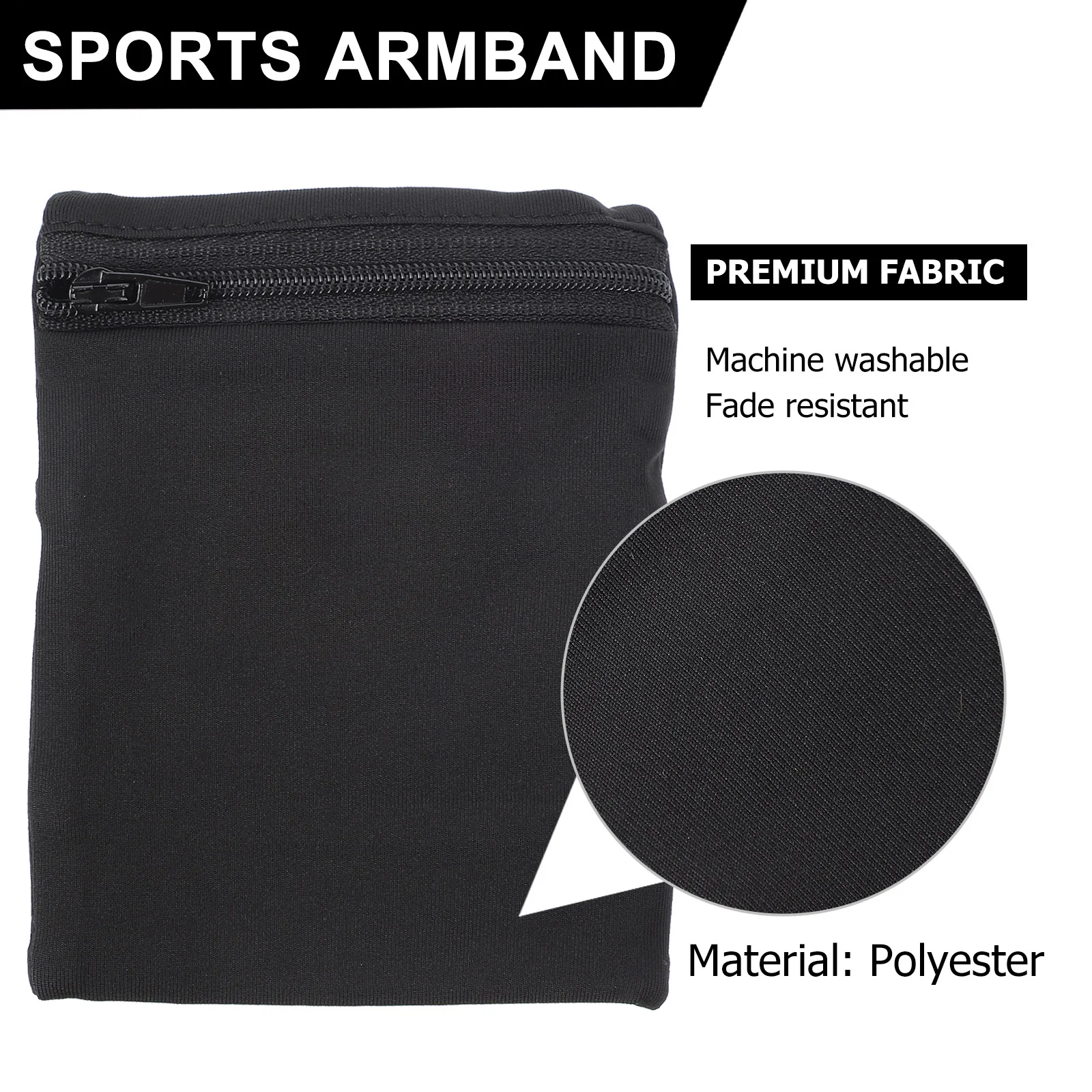 

Wrist Wallet Pouch Lightweight Stretch Fabric Secure Zippered Pocket for Cash Cards Id Ideal for Running Hiking Festivals Travel