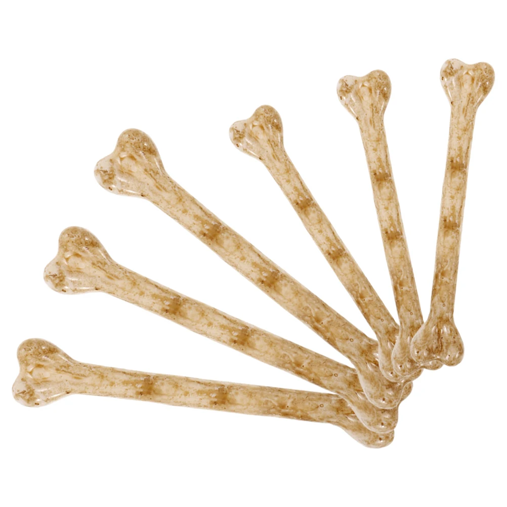 

6 PCS Decorate Simulated Bone Decorations Bones Small Plastic Ornament Halloween Charms Bulk