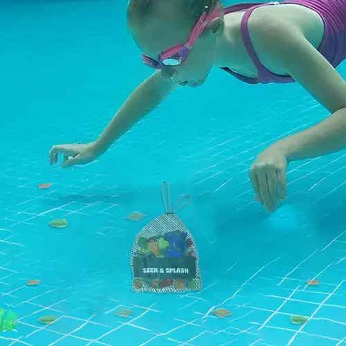 Imagen 2 del producto Juguete de piscina con gemas de buceo, juguetes de buceo con gemas coloridas, juegos educativos subacuáticos de aprendizaje para niños, regalos para actividades al aire libre
