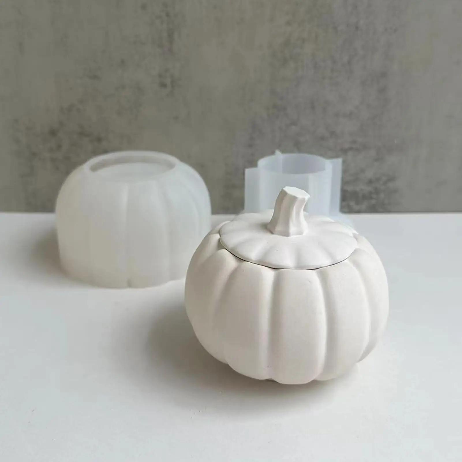 Pumpkin Storage Box Silicone Mold DIY Crystal Epoxy Resin Storage Jar Mirror Mould Thanksgiving Day Decoration Crafts Making