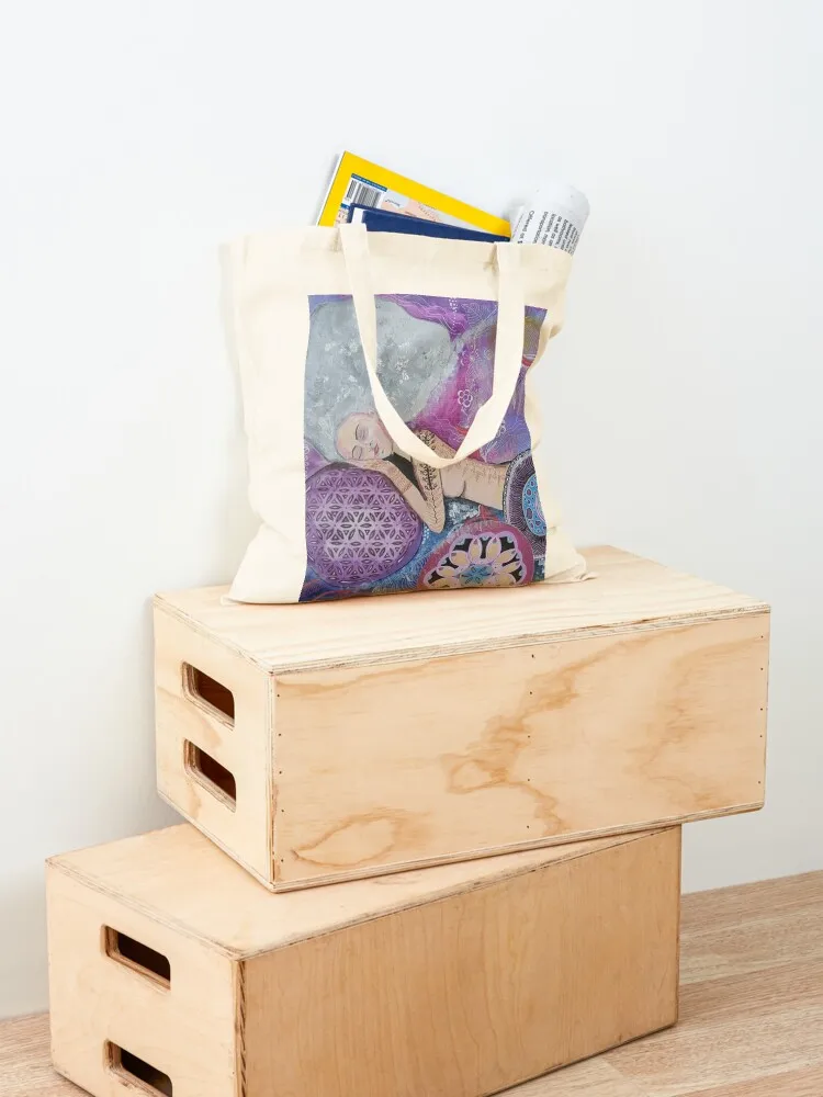 حقيبة حمل الحالم حقيبة نسائية حقائب قابلة لإعادة الاستخدام حقيبة كتف قماشية تسوق محمولة