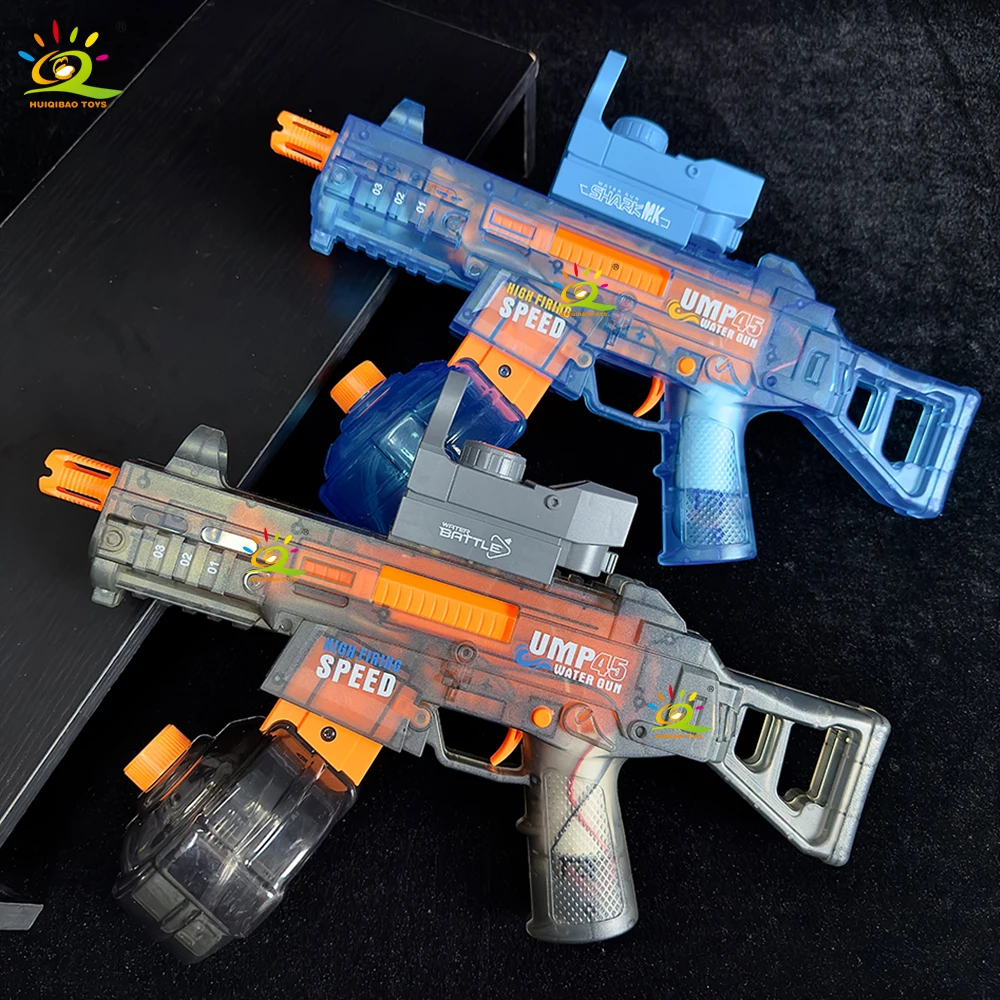 HUIQIBAO High-speed transparent water gun, parent-child interaction, summer outdoor water toy, safe for children, adults, beach,
