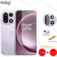 Camera Lens Protector For OnePlus 15 Screen Protector For OnePlus 15 Full Glue Clear Front Glass For OnePlus 15 Glass 6.78 inch