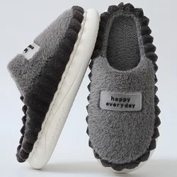 Home Slipper Winter Daily Household Plush Slides Man Fluffy House Shoes Casual Male Non Slip Warm Cotton Slipper Large Size 47