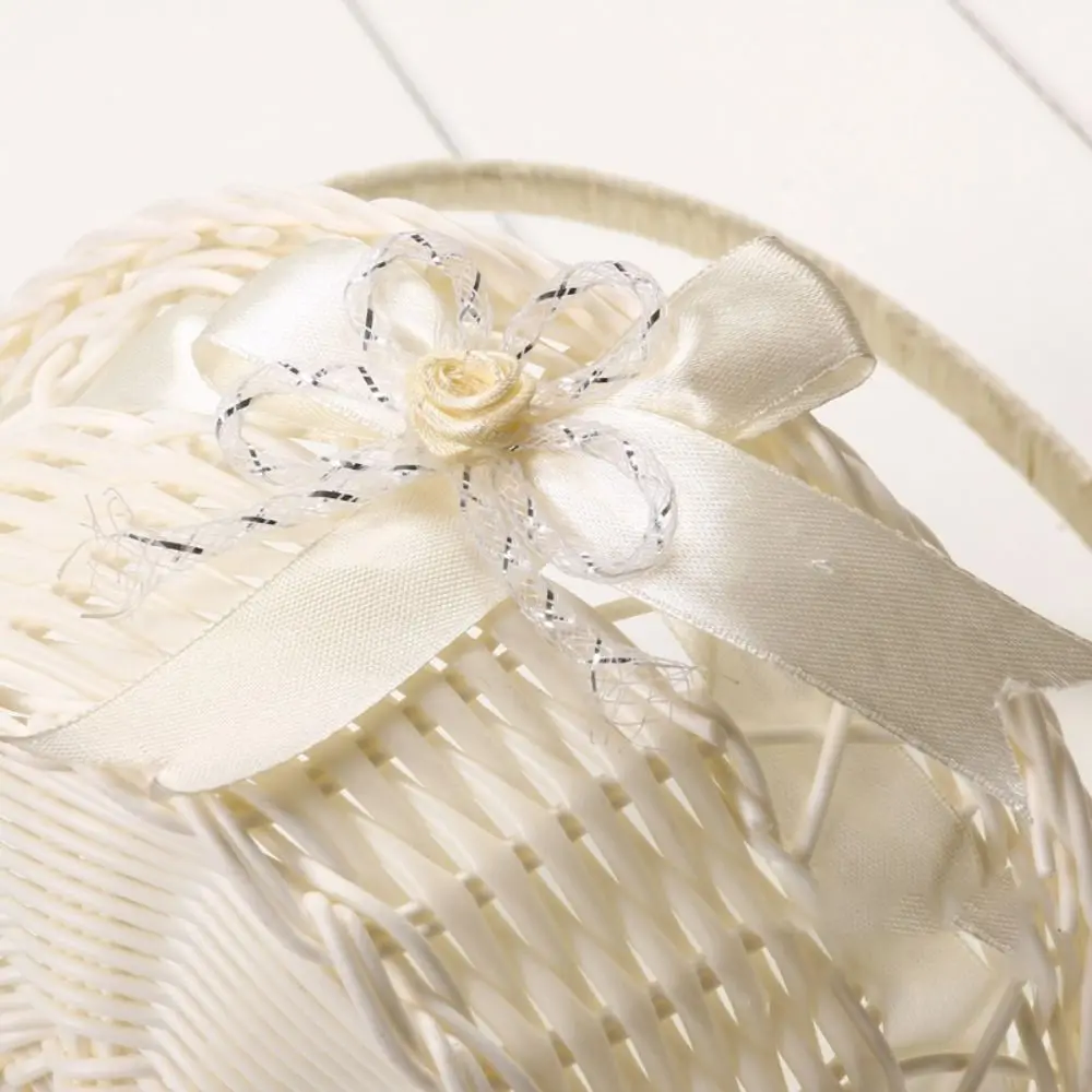 New Plastic Rattan Storage Basket Handmade Large Capacity Fruit Storage Bin Multifunction Durable Rattan Fruit Basket