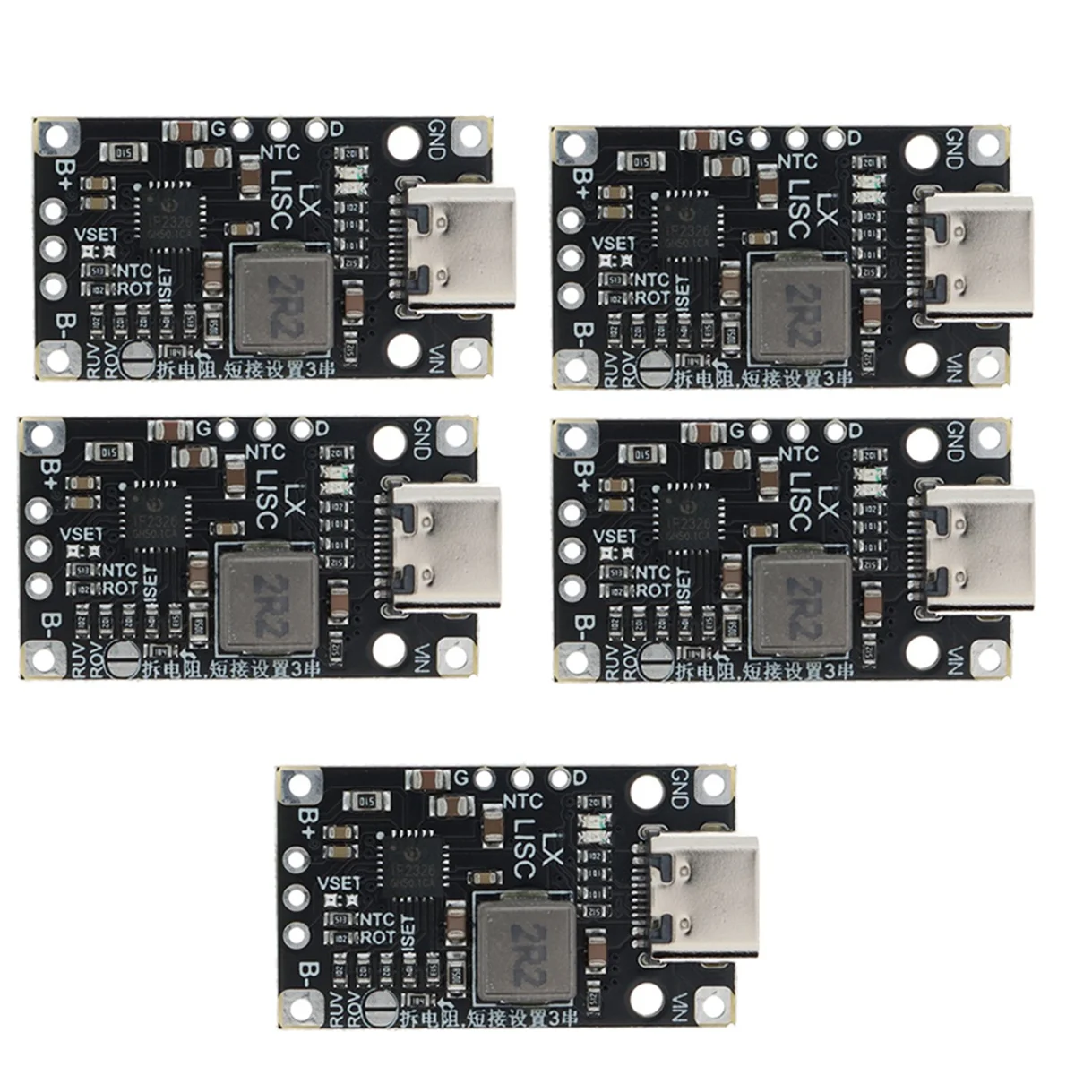 

N33R_5PCS Type-C 2S BMS Модуль повышения зарядки литиевой батареи 8,4 В 12,6 В