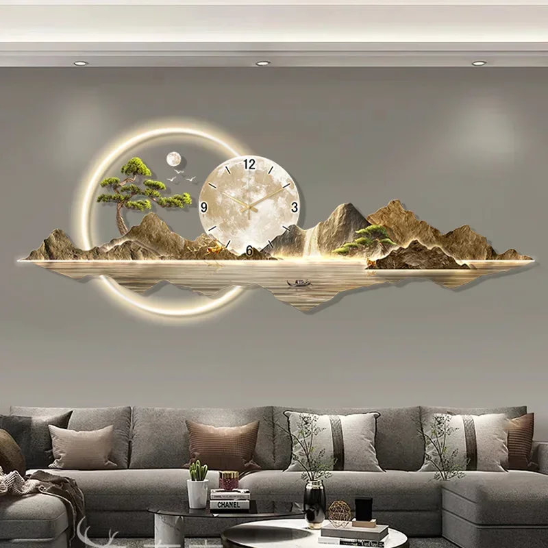Interior Led Wall Clocks Digital Art Mural Large Modern Aesthetic Design Wall Watch Creative Nordic Duvar Saati Home Decoration