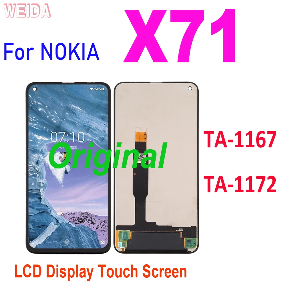 

6.39" Original Display For Nokia X71 LCD Display Touch Screen Digitizer Assembly For Nokia X71 TA-1167 TA-1172 LCD Replacement