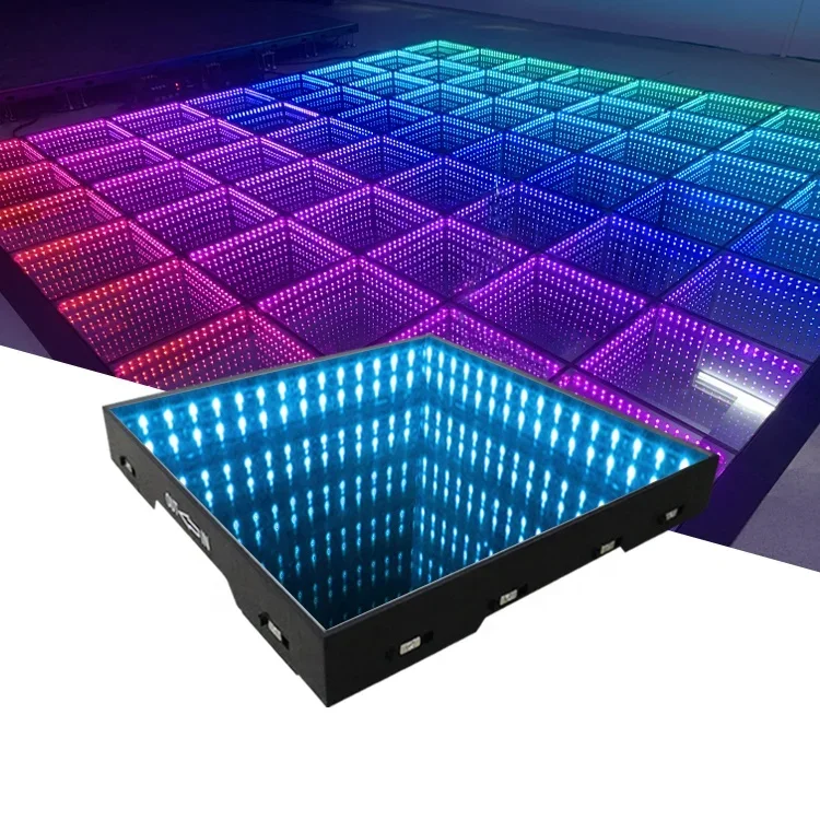 Tipo Espejo Nuevos Disenos Vidrio Templado Para Exterior Pista De Baile Magnetic Led ثلاثي الأبعاد