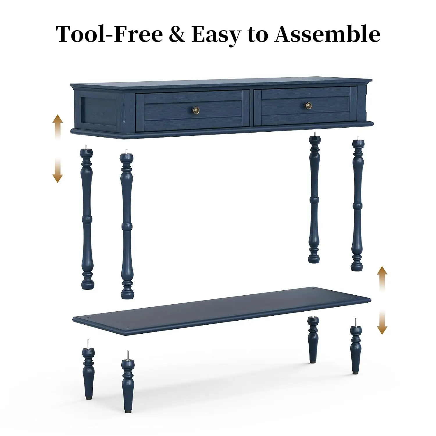 Console Table with 2 Drawers Set of 2 for Entryway, Easy 10min Assembly, Customized