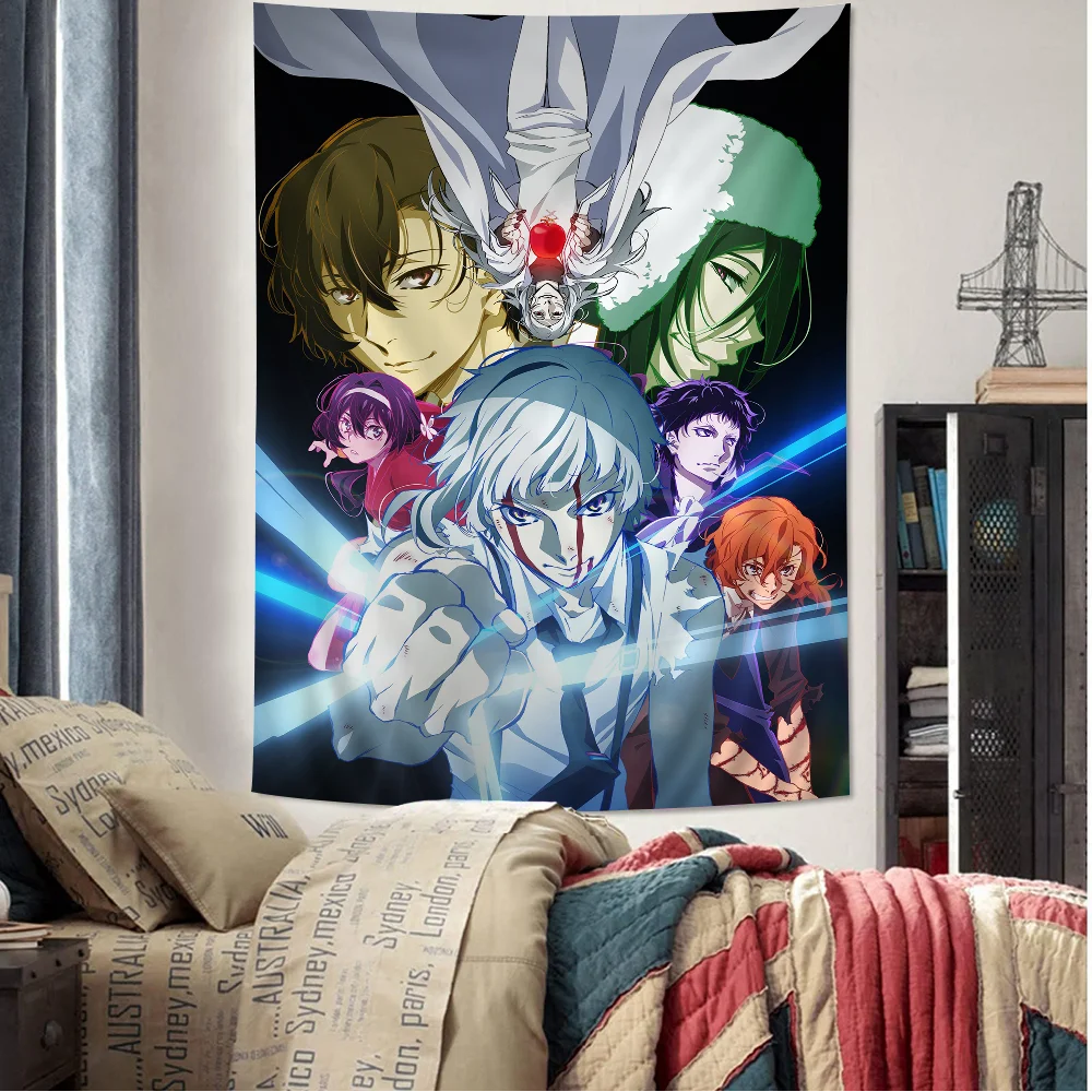 Bungou Stray Dogs Anime Colorful Tapestry Wall Hanging Bohemian Wall Tapestries Mandala Wall Hanging Sheets