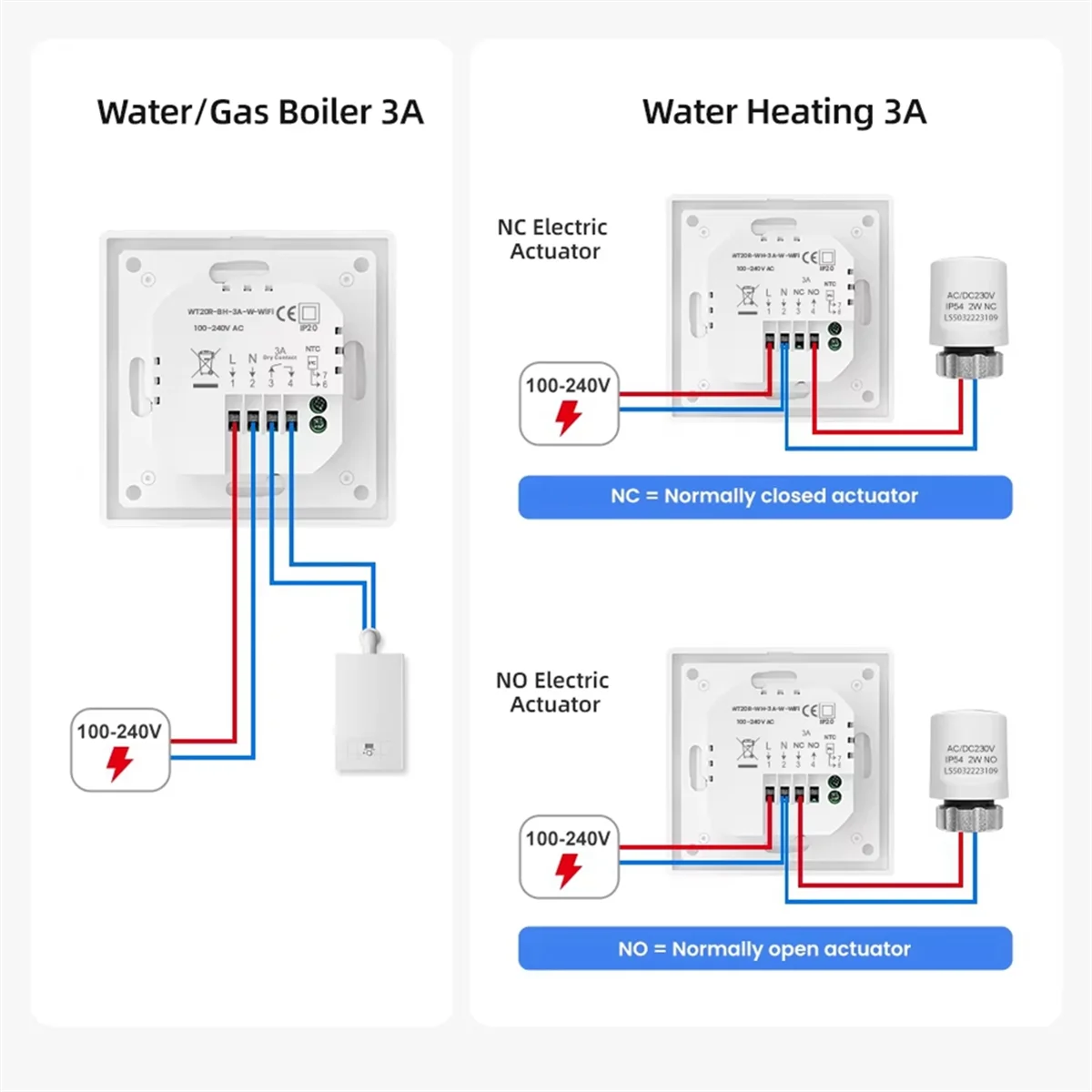 

AA38M Tuya WiFi Smart Knob Thermostat Electric Floor Heating Temperature Controller for Electric Floor Heating 16A