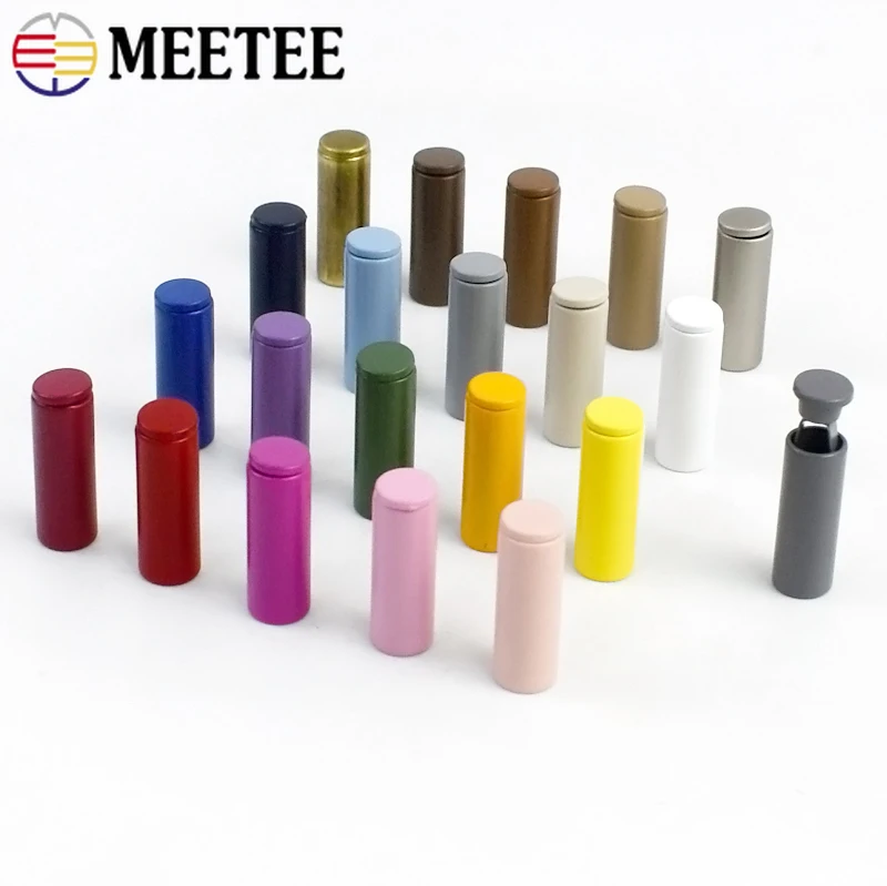 

30/50Pcs 20mm Colored Metal Cord End Stopper Lock Rope Button Hanger Buckle Garment Sweater Bag Lanyard Cap Accessories Fastener
