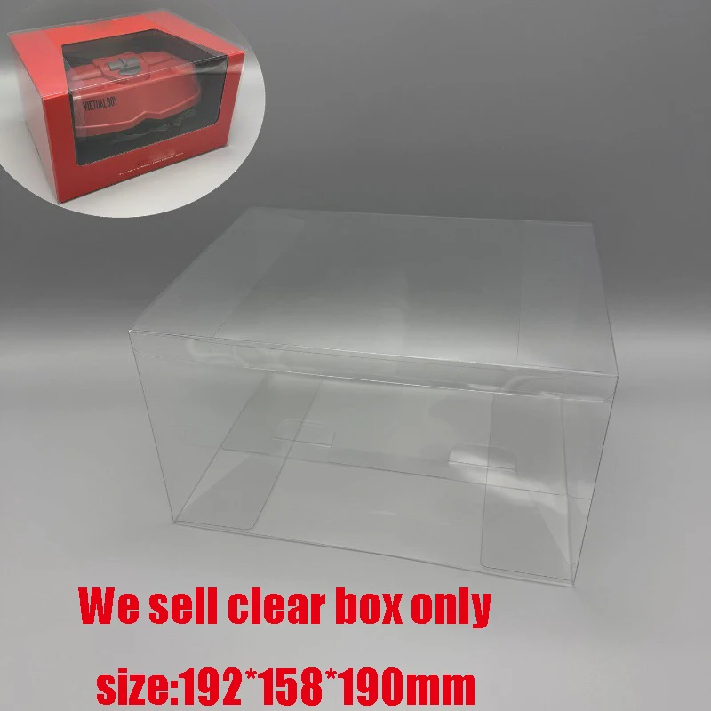Pour NS2 VB Virtual Boy, boîte de présentation transparente, boîte de rangement anti-poussière pour console, vitrine de protection