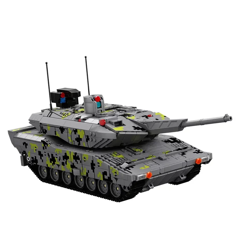 

Fourth-generation modern tank Black Panther KF51 Armata T14 assembly building blocks remote control toy for boys