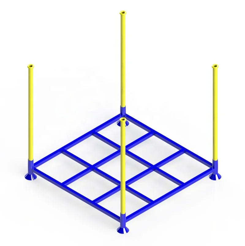 Heavy duty assemblable and foldable storage stackable shelf racks stacking pallet for warehouse