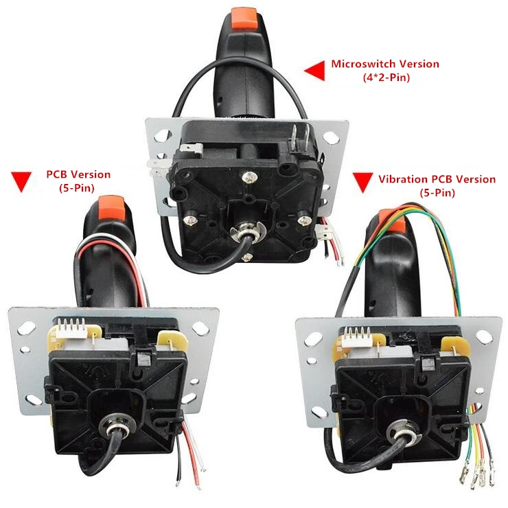 1Pc Flight Joystick For Arcade Game Cabinet High Quality Metal PVC Mini Grap Flight Stick Trigger Top Fire Button Vibration