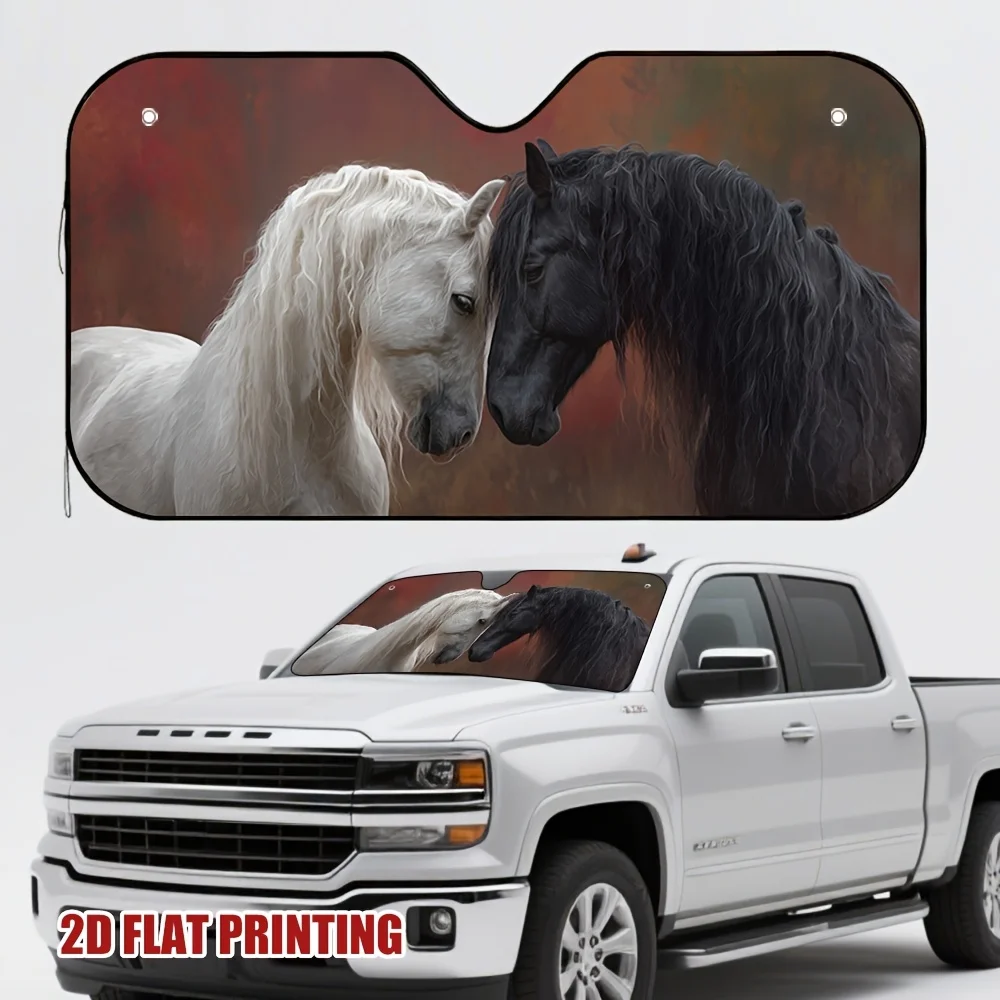 

1 шт. автомобильный солнцезащитный козырек Equine Harmony, идеально подходит для всех типов автомобилей, сохраняет прохладный автомобиль, идеально подходит для длительных поездок