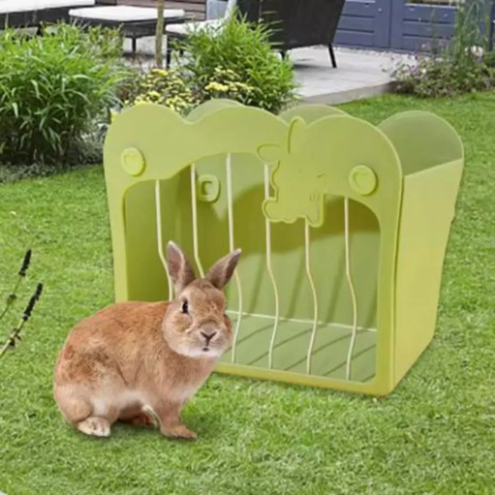 

Hanging Rabbit Hay Feeder Large Capacity Fixed Bunny Grass Holder Anti-tipping Less Waste Guinea Pig Hay Feeder Bunny