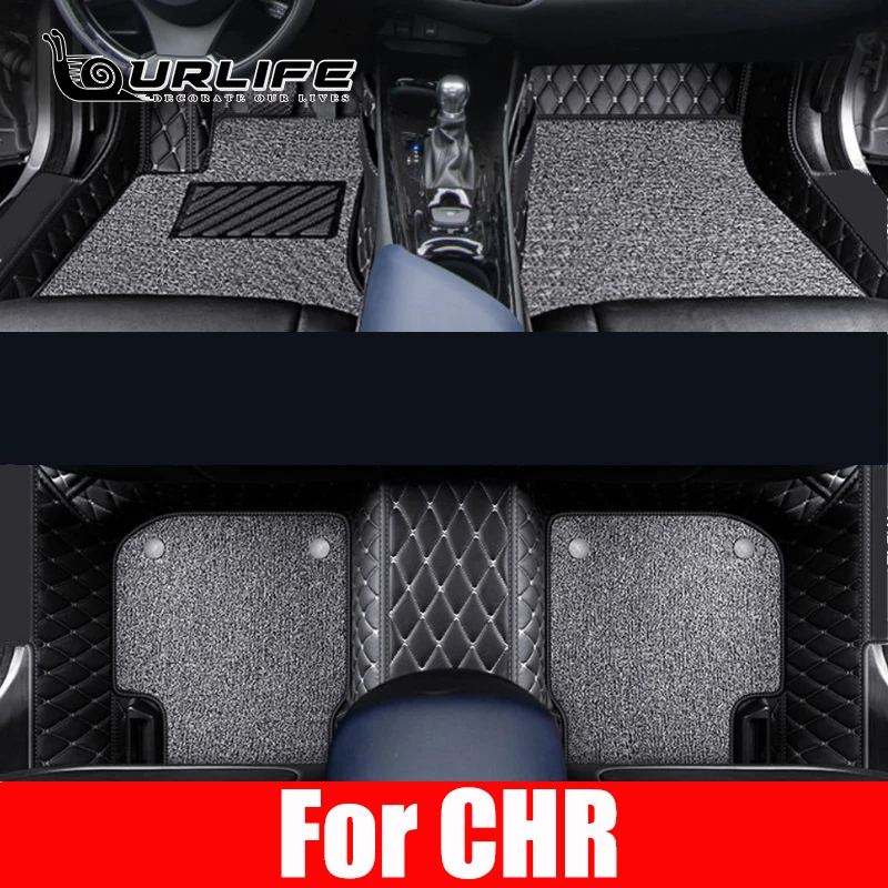 

For Toyota CHR C HR 2018 2019 2020 2021 2022 Car Floor Mats Carpets Leather Custom Auto Styling Interior Accessories Foot Pads