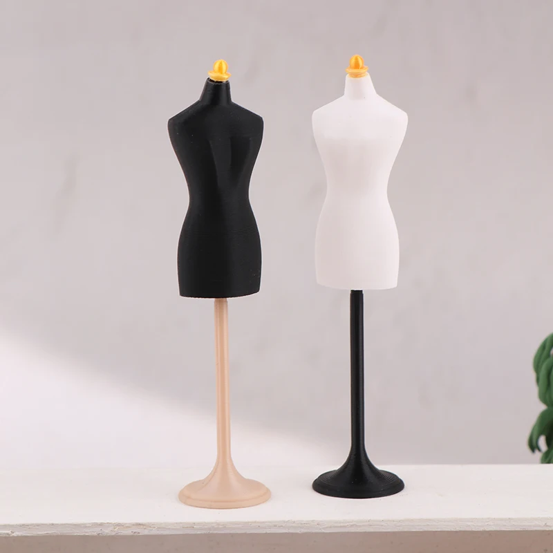 1/12 Dollhouse Mini Mannequin Display Stand Gown Dress Clothes Hanger Skirt Support Wedding Mannequin Stand Humanoid Model Toys