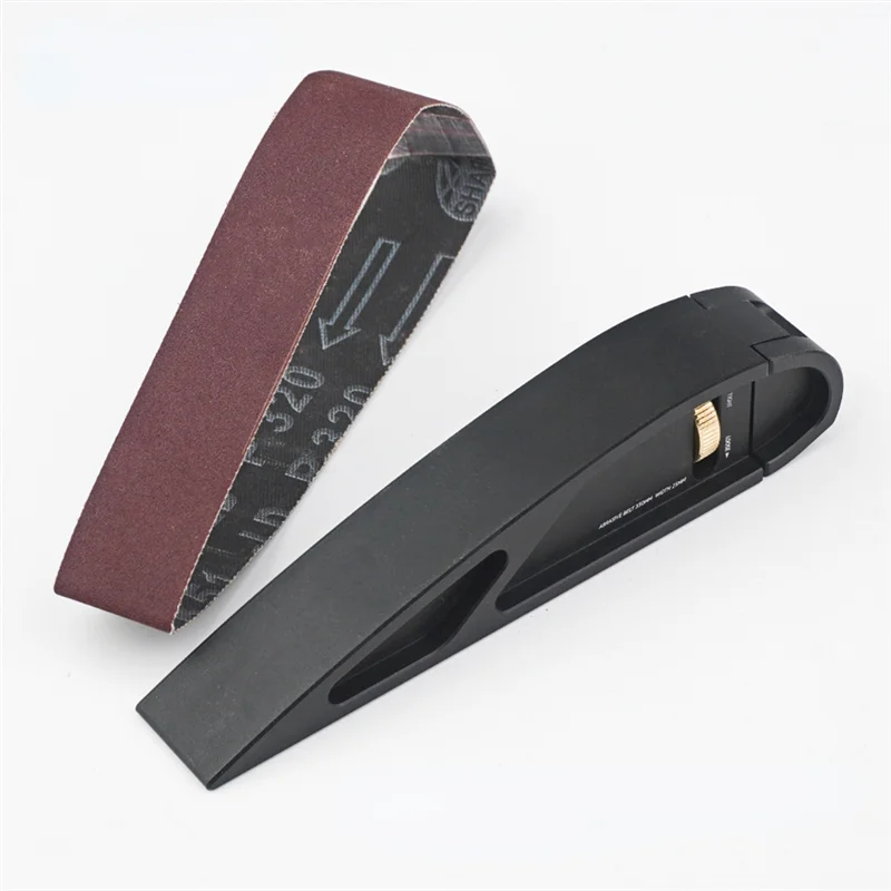 A7THK-サンドペーパーホルダーポータブル調整可能な手動サンドベルト研削ポリッシャーサンドペーパーボード木工サンドフレームツール