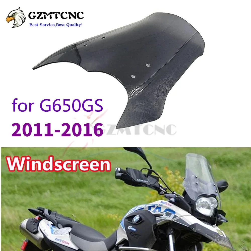 G650GS 2011-2016 Motorcycle Windscreen Wind Shield Deflector Front Glass Airflow Windshield for BMW G650 Sertão G 650 GS