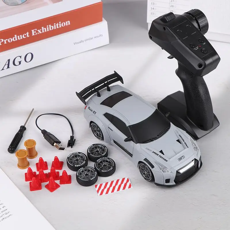 Carro de deriva de alta velocidade com controle remoto, carro de corrida rc, carros de deriva 1/24 4wd, modelo de veículo de alta velocidade 2.4g, controle remoto por rádio c