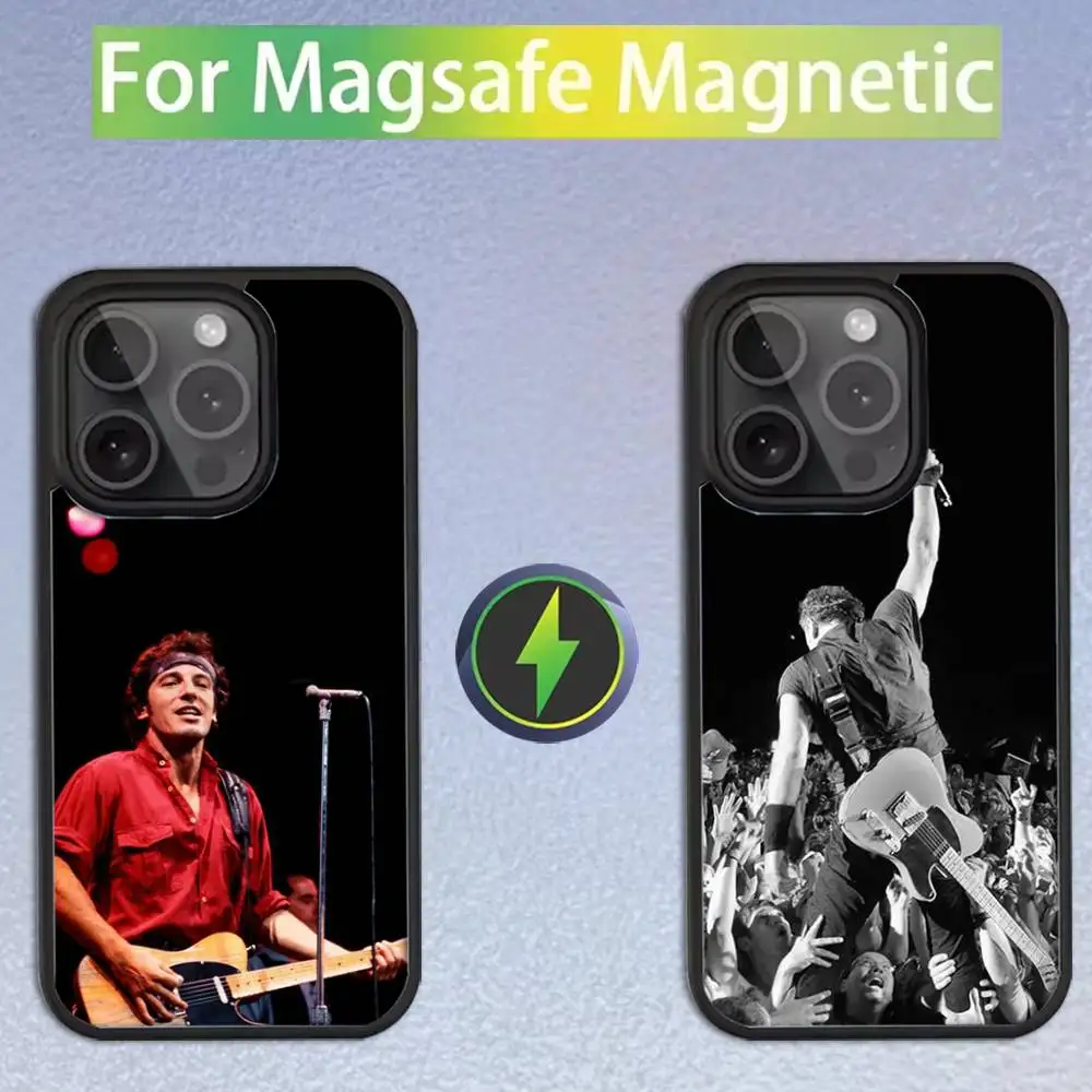 

Bruce Springsteen Phone Case For iPhone 16,15,14,13,12,11,Pro,Max,Plus,Mini,SE Magsafe Magnetic Wireless Charging