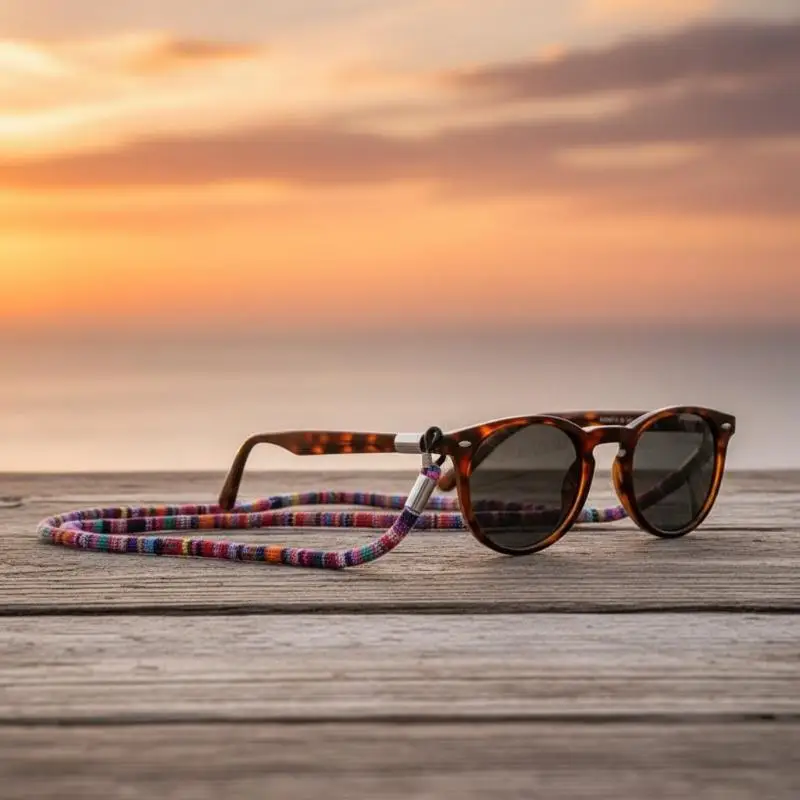 Bohemian Eyeglass Lanyard Straps Adjustable Length Colorful Ethnic Pattern Glasses Rope for Women Men Daily Outdoor Use