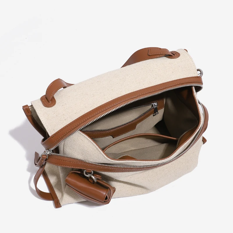 England Style Box Canvas Bag For Women Luxury Designer Handbag And Purse 2026 New In With PU Tassel Top Handle Underarm Shoulder