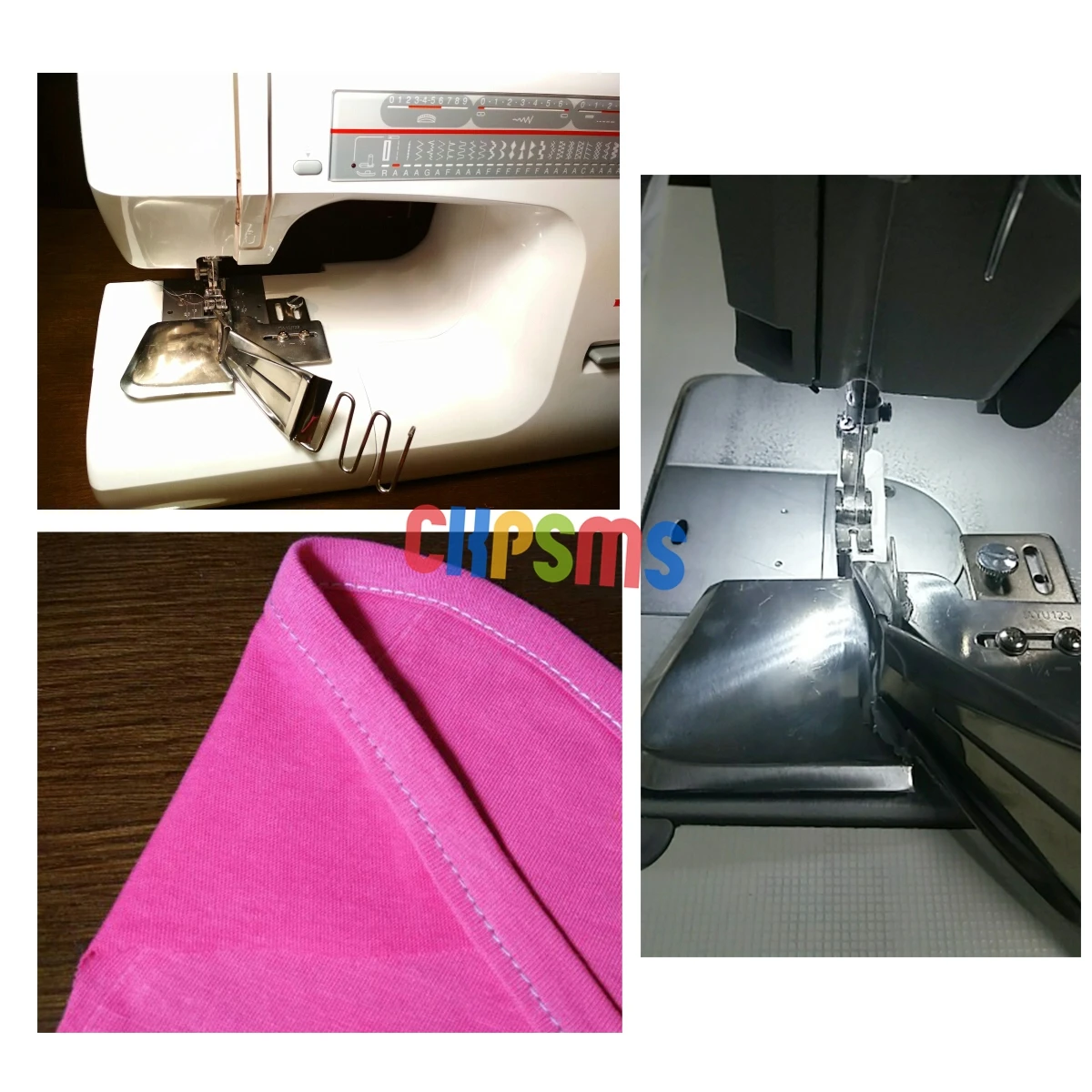 Sewing Machine Double Fold Clean Finish Top & Bottom Binding Binder Attachment #KP-123