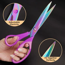 8/7/5 Inches Titanium Craft Scissors Office Tailor Scissors Color Titanium Plated Handmade Scissors Household Sewing Scissors