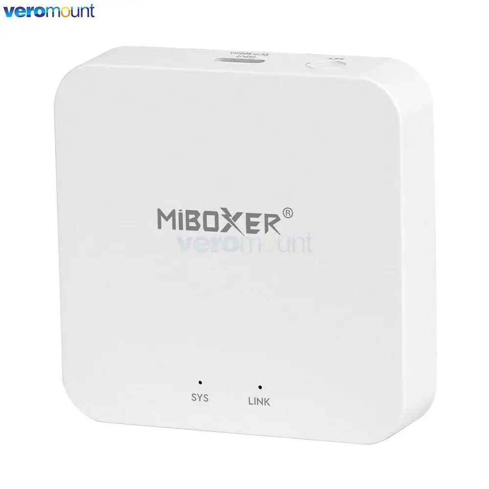 MiBoxer 2.4G Gateway WiFi Controller WL-Box2 For MiBoxer 2.4G Series Lamp Control Smartphone App/ Voice/100-Zone Remote Control