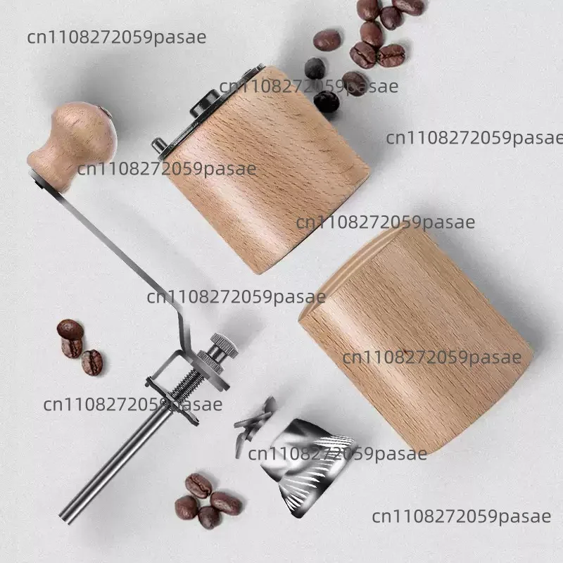 Manual Coffee Bean Grinder - Wooden Hand Crank Walnut Milling Tool For Household Use