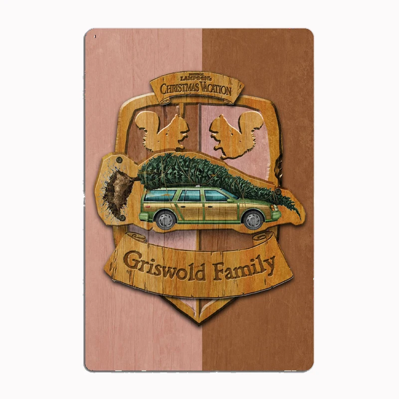 

National Lampoon's Christmas Vacation Griswold Family Metal Sign Poster Garage Room Decor Automobile Club Tin Home Decor